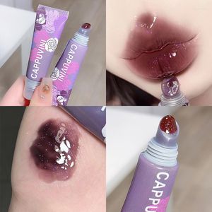 Brillant à lèvres Rose Berry Mirror Shimmer Repulpant Maquillage Teinte Imperméable Hydratant Glitter Glaze Tube Care Oil