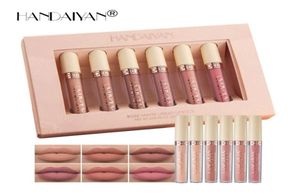 Lèvres à lèvres Rose Matte Liquide Lipstick Set Nude Cup antiadhésif Impermétrique Long Larding Lip Gloss Kit Makeup 6 PCSSET5451741