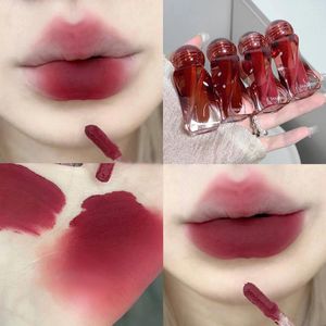 Brillant à lèvres Rose rouge marron glaçure boue velours mat imperméable longue durée Nude Rose liquide rouge à lèvres automne maquillage teinte