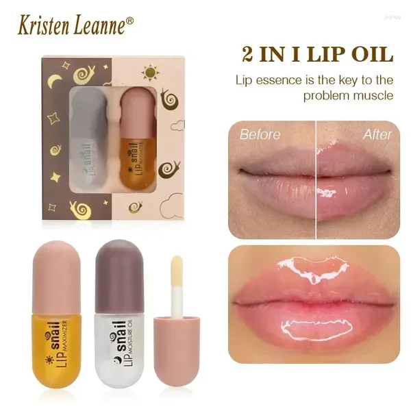 Lip Gloss Sdattersnail Plumper Oil Reduce las líneas finas máscara de lápices labiales hidratantes de larga duración