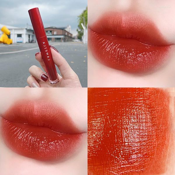 Brillo de labios, brillo de labios rojo Sexy, humectante a granel, lápiz labial líquido de tomate podrido mate, maquillaje duradero resistente al agua, cosmético de belleza