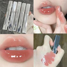 Lipgloss zilveren buis spiegel water hydraterende waterdichte sexy rood glazuur blijvende anti-stick cup voedzame vloeibare lippenstiften