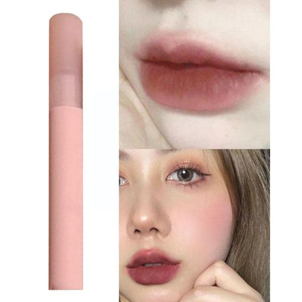 Brillo de labios Seis colores Velvet Matte Lipstick Chestnut Stick Cosméticos Maquillaje Coreano Impermeable Rojo Líquido duradero Lon V1p2