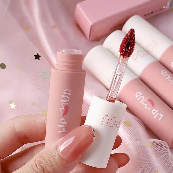 Lip Gloss Textura suave de lodo impermeable Pigmentación intensa tendencia PCU POLVO POLVO Airy Velvet cómodo Matte Matte