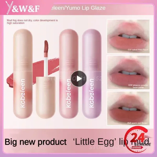 Brillant à lèvres brume douce teinte rouge velours mat boue 6 couleurs rouge à lèvres lisse et soyeux maquillage longue durée rose brillant à lèvres hydratant