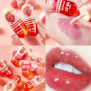 Lipgloss Transparant Kristal Jelly Lipgloss Glanzend Helder Spiegel Hydraterende Balsem Glitter Vloeibare Lipstick Olie Fruit Smaak Tint 231129