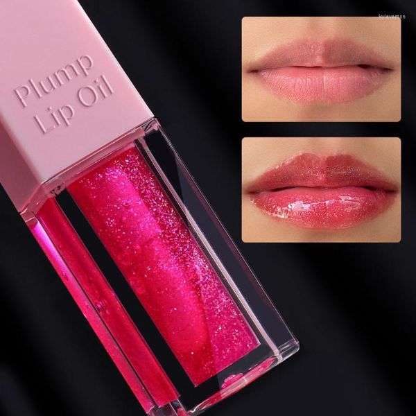 Brillant à lèvres Transparent Jelly Lipgloss Shiny Clear Mirror Moisturizier Glitter Fruit Goût Réduire Lignes Private Label Custom Bulk
