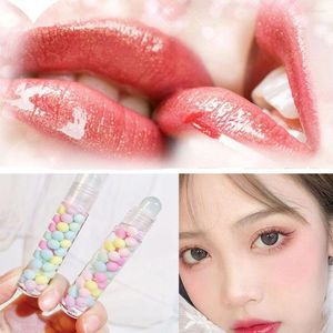 Lipgloss transparant langdurige hydraterende hydraterende zorg roll-on cosmetica kleur bal spiegel olie