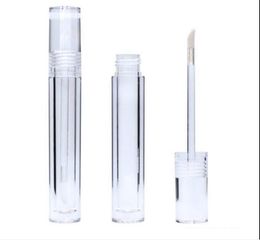 Tubes de brillant à lèvres vides 7.8ML brillant à lèvres rond transparent avec baguette transparente