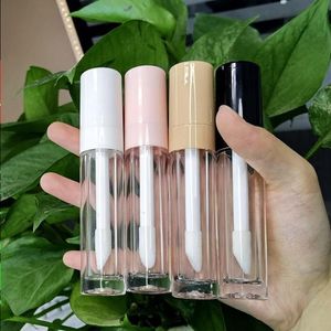 Lip Gloss Tubes with Wand Empty, 8ml Refillable LipGloss Bottles Mini Lip Balm Bottle Transparent Containers with Rubber Stoppers Cfpvm