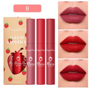 Brillant à lèvres velouté mat rouge à lèvres ensemble longue durée antiadhésif tasse ne se décolore pas maquillage cosmétiques pour fille femmes MH88Lip