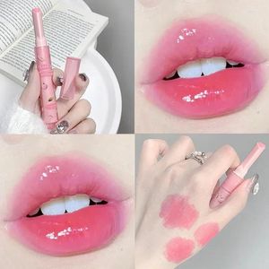 Lip Gloss Water Light Jelly Heart Shape Lipstick Pen Moisturizing Non-stick Cup Clear Mirror Long-lasting Waterproof Lips Makeup