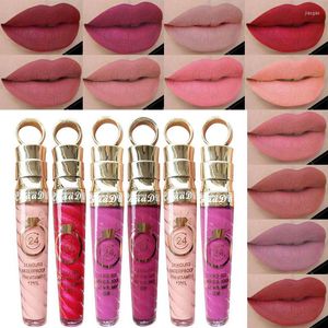 Brillant à lèvres imperméable à paillettes, liquide mat, glaçage, cosmétiques, beauté, pigment rouge, maquillage sexy