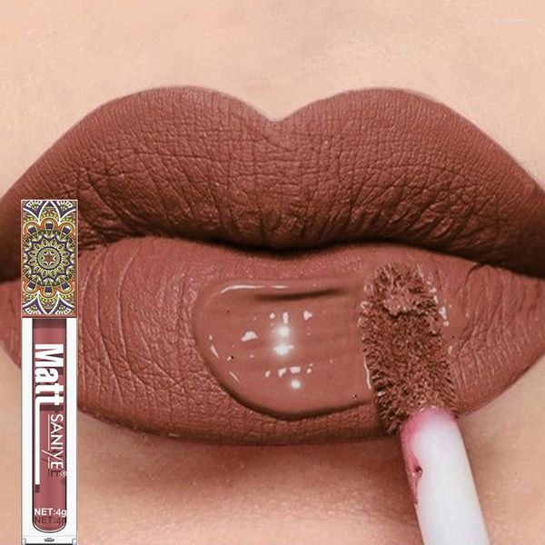 Lip Gloss Improifer Water Matte Nude Brown Pigment Red Oscuria Dark Longing Velvet Liquid Lipstick Women Glaze 1pc