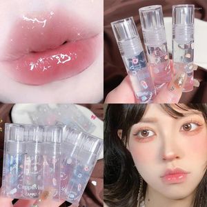 Miroir imperméable de brillant à lèvres perle longue dure du rouge à lèvres hydratant brillance de maquillage coréen transparent