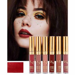 Brillant à lèvres femmes beauté liquide maquillage mat rouge à lèvres Kit longue durée cosmétiques étanche GlossLip