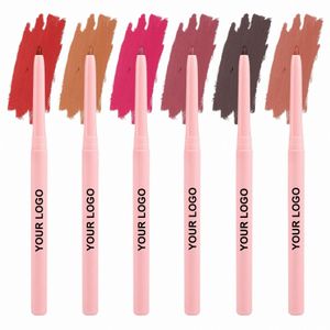 Crayon à lèvres rose crémeux de marque privée, vente en gros, imperméable, personnalisé, Nude, marron foncé, stylo de maquillage pour les lèvres, vente en gros, 10 pièces f5oJ #