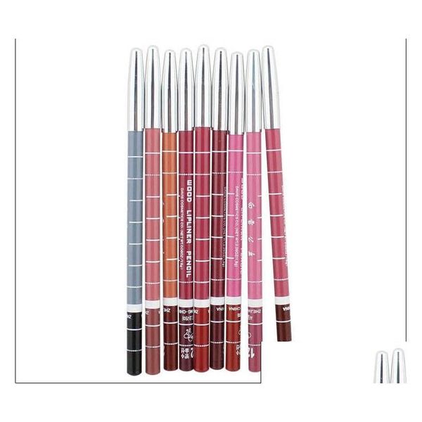 Crayons à lèvres 100% sûr 12 pièces/lot Kit de crayon à lèvres 12 couleurs imperméable nouveau stylo longue durée livraison directe santé beauté maquillage lèvres Dhd9E