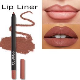 Lippotloden 12 kleuren Lipliner Mat Waterdicht Professioneel Charmant Hydraterende Lippenstift Contour Lippen Make-up Tool Cosmetisch 231204