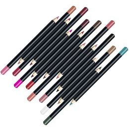 Crayons à lèvres 30/50/100pcs personnalisé imperméable à l'eau longue durée Lipliner Pen Eyeliner crayon avec boîte en gros 231013