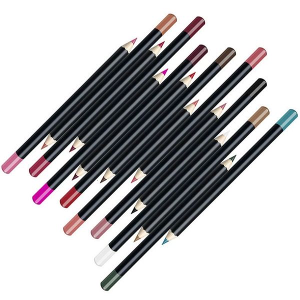 Crayons à lèvres 3050100pcs personnalisé imperméable longue durée Lipliner Pen Eyeliner Crayon avec boîte en gros 231207