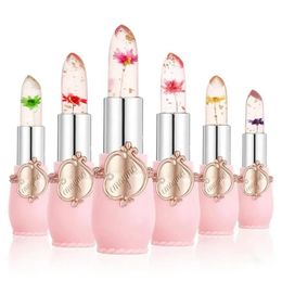 Crayons à lèvres 6pcs rouges à lèvres baume transparent longue durée hydratant fleur bâton hydratant glosses maquillage velours beauté 231207