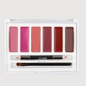 Lápices de labios Etiqueta personalizada Maquillaje Mate Húmedo Crema de larga duración Lápiz labial Paleta Impermeable Terciopelo desnudo Brillo de labios Lápiz delineador de labios Venta al por mayor 231013