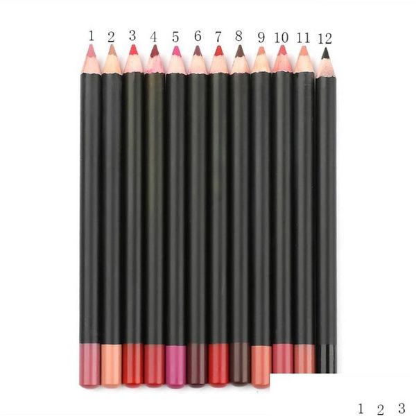 Crayons à Lèvres Ismine Liner Crayon Tatouage Mat Imperméable Avec Boîte Individuelle 19 Couleur Naturel Longue Durée Facile À Porter Maquillage Colorf Dhmgl