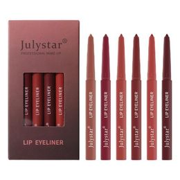 Crayons à lèvres Lip Liner Pencil Set Long Lasting Velvet Lip Gloss Set Natural Soft Lipliner Matte Velvet Maquillage Cosmétiques Coloré Rouge À Lèvres Stylo 230705