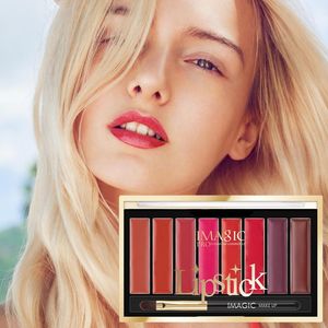 Juego de paleta de lápices labiales, resistente al agua, 8 colores, paleta de lápiz labial mate en crema, Color infalible de larga duración para mujer