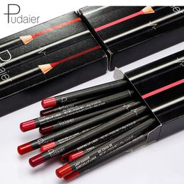Crayons à Lèvres Pudaier 12 Pcs/Box Matte Lip Liner Set Long Lasting Smooth Pencil pour Lip Contour Lipliner Multi-Functional Makeup Cosmetics Pen 230705