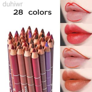 Crayons à lèvres Ligne de lèvres mat imperméable durable du rouge à lèvres brun sexy.
