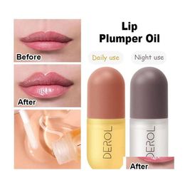 Lip Plumper Day Night 2Pcs / Set Sérum de soin hydratant Lèvres nourrissantes Anti-séchage Huile nutritive Essence Goutte Livraison Santé Beauté Dh1Jb