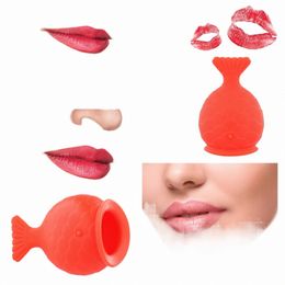 Lip Voller Vis Vorm Lip Enhancer Lip Pruim Grote Sexy Mond Zacht Kiezelsteen Steenbolk Lippen Enhancer Lippen Steenbolk Mond tool T4qM #