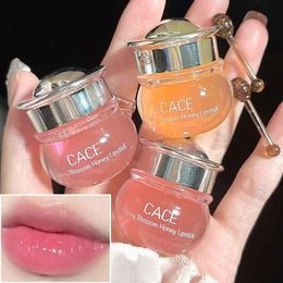 Lèvre Plumper Hydrating Mask Mask Lips Care Makeup Honey Peach Anti Cracking Fades Lignes à lèvres Base Jelly 231219
