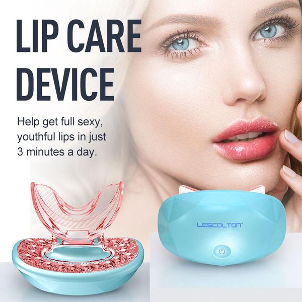 Bomba de labios Fuller Electric Lip Plumper LED Light Therapy Enhancer Sexy Labios más gruesos Plumping Tool Boca Enhancer Más grande y grueso