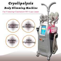 Cryolipolyse de congélation des graisses Amincissant la machine Lipo Laser Diode Perte de poids Équipement vertical multifonctionnel Cavitation ultrasonique Rf Lifting de la peau