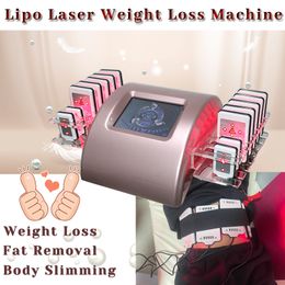 Coussinets de diode Lipolaser amincissant la machine portative Lipo Laser perte de poids brûle les graisses tampons de traitement non invasifs thérapie par la lumière resserrement de la peau anti-âge