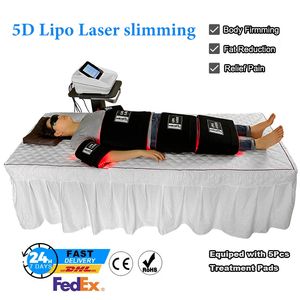LipoLaser Machine Vetverbranding Gewichtsverlies Afslanken Professionele Diode Cellulitisreductie Lasertherapie 5D Maxlipo Draagbare Salon Apparatuur voor thuisgebruik