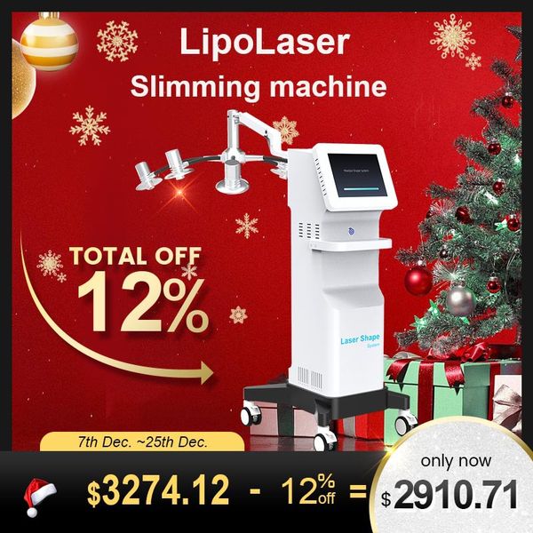 Machine lipolaser pour thérapie au laser, perte de graisse, réduction de graisse Non chirurgicale, sans temps d'arrêt, 532nm 635nm, approuvée par la FDA