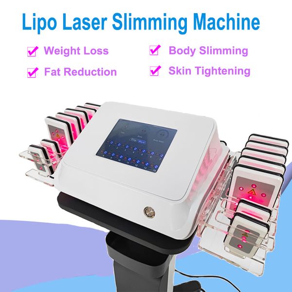 Lipolaser Machine peau blanche perte de poids Diode Laser minceur élimination des graisses brûlure de graisse Salon utilisation Laser 650nm équipement de longueur d'onde