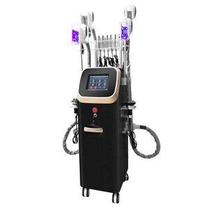 Máquina de cavitación de lipólisis para adelgazar el cuerpo, equipo de belleza láser RF, máquina de modelado fresco, máquina de criolipólisis de 4 manijas