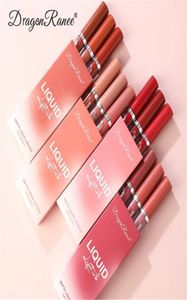 Lippen make -up 3 stcs een set matte lipgloss sexy rood naakt vloeibare lippenstift waterdichte langdurige melk geur lipgloss7932441