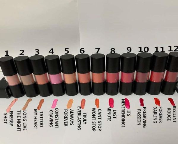 Lippen Make-up Mattflüssiger Lippenstift Lipgloss Fleck Wasserdicht Langlebig Versicolour Lipgloss 12 Farben9908954