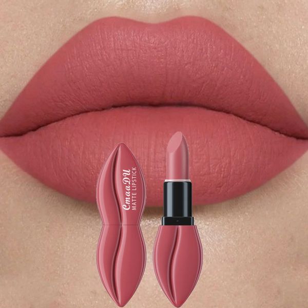 Lápiz labial 10 colores Impermeable Boca grande Barras de labios mate desnudas Barra de labios de larga duración No se desvanece Barras de labios de terciopelo rojo sexy Maquillaje cosmético 231208