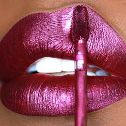 Lippenstift 12 kleuren Matte Metaal Vloeistof Waterdicht Langdurig Niet vervagen Lipgloss Naakt Tint Vlek Lippen Make-up Cosmetisch 230829