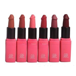 Lápiz labial 12 colores Hongo Pecker Pene Willy Labio en forma de gallinas Fiesta nocturna Maquillajes de larga duración Mate Drop Entrega Salud Belleza Ma Dhy2A