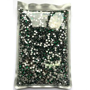 Lippenstift 14400 stcs in bulkpakket Groothandel flatback Clear Emerald Non Hotfix Glitter Nail Rhinestones SS3SS20 NAIL Decorations Y0020