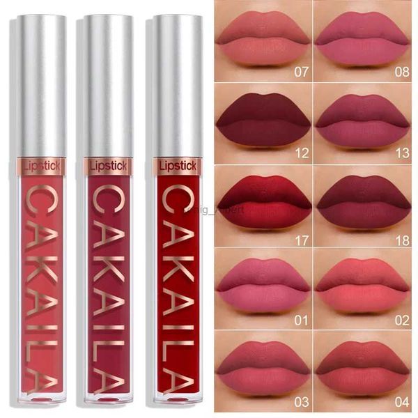 Lápiz labial 18 colores Brillo de labios mate Venta al por mayor Lápiz labial líquido barato Maquillaje Color de labios Batom Larga duración Sexy Rojo Rosa Desnudo Brillo de labios BulkL2403