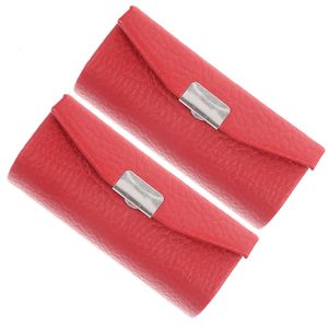 Rouge à lèvres 2 Pcs Rouge Boîte Rouge À Lèvres Sac Bourse Unique Titulaire Portable Pochette De Rangement Cas Voyage 230712